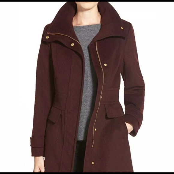 Cole Haan Jackets & Blazers - Cole Haan signature wool blend burgundy coat